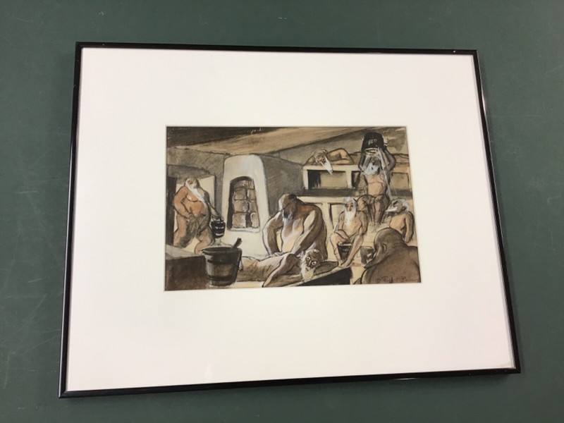 Listed New York Artist Robert L. Benney Watercolor/Gouache “Mikuah”