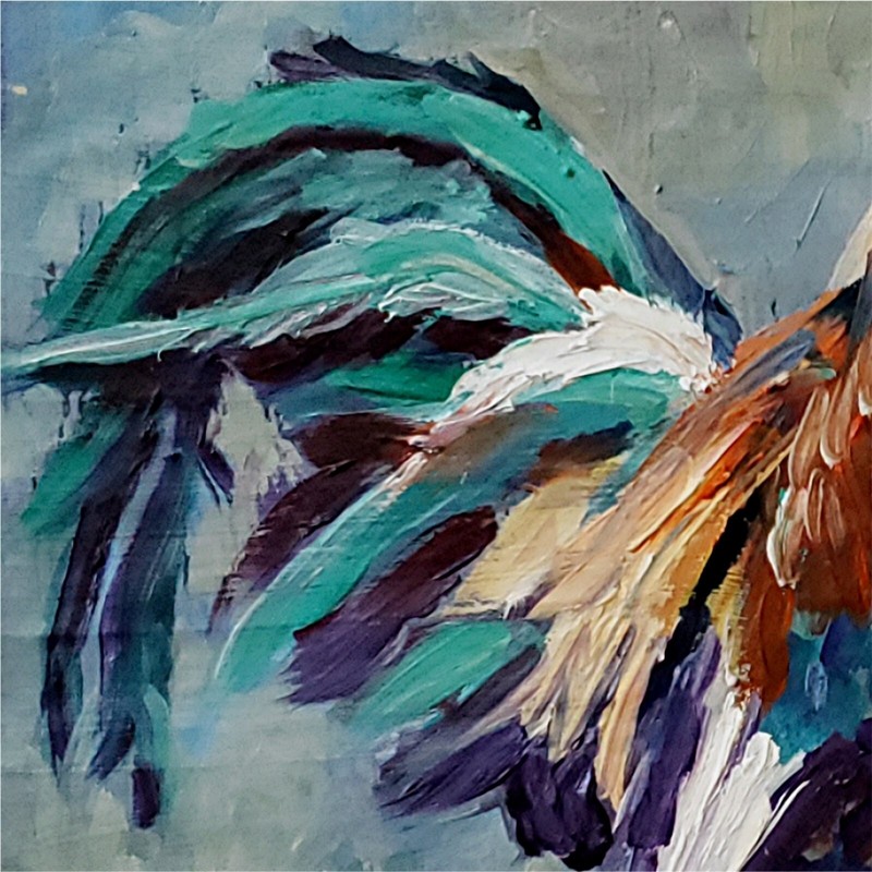 YARY DLUHOS Rooster Chicken Hen Bird Barnyard Farm Animals Original Oil Painting gallery