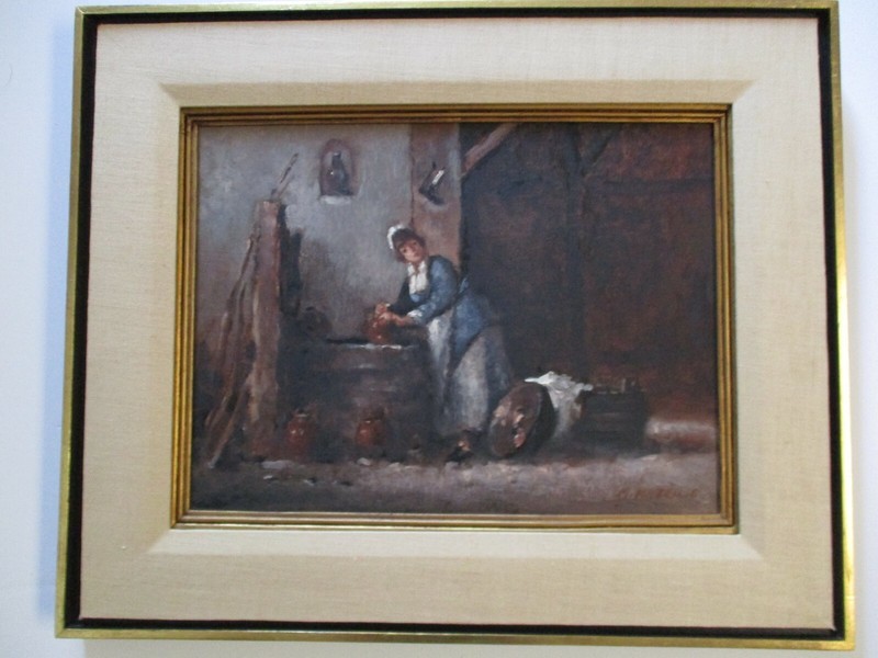 FINEST MAURICE MAZEILIE PAINTING IMPRESSIONISM AMERICAN EUROPEAN GENRE VINTAGE
