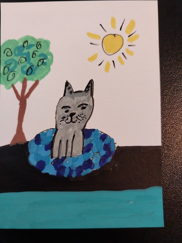 G.A.Titan Acrylic Painting IMPRESSIONISM Whimsical Puppy Dog gallery