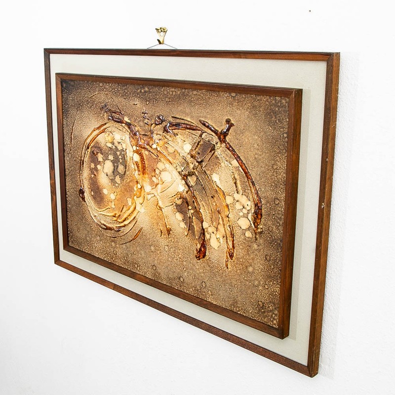 Mid Century Modern Art Original Textured Painting Abstract Expressionist Browns gallery