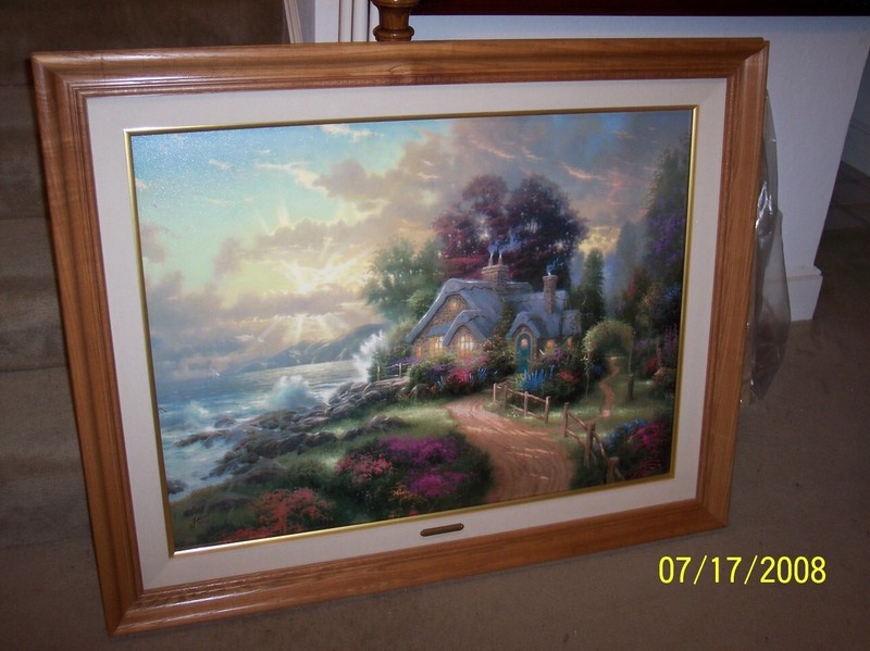 Thomas Kinkade framed A/P NEW DAY DAWNING canvas Low Cost