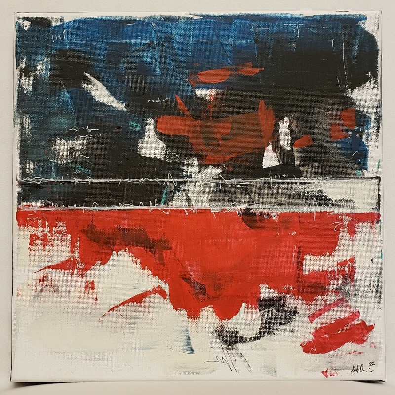 No.453 Original Abstract Modern Minimal Urban Textured Painting By K.A.Davis