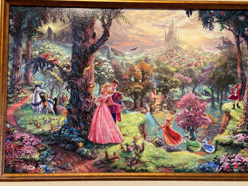 Thomas Kinkade "Sleeping Beauty" 12x18 S/N Highlighted Disney Dreams Collection gallery