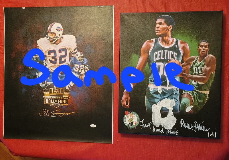 OJ Simpson Singed 16 x 20 Canvass HoF Edition Limited Edition #9 of 10 JSA WCOA gallery