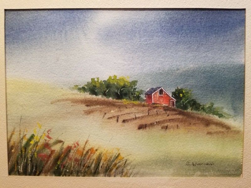 S. Winograd "Farm House" Signed Original Watercolor on Paper Framed 16x13" gallery