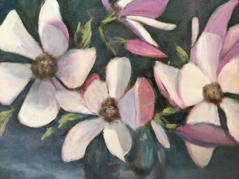 M Howard Vase Of Flowers Framed Oil Painting gallery