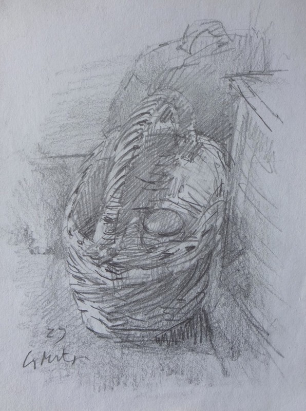 GERRY MILLER. “Basket”. Pencil Drawing on Paper.20x15cm.