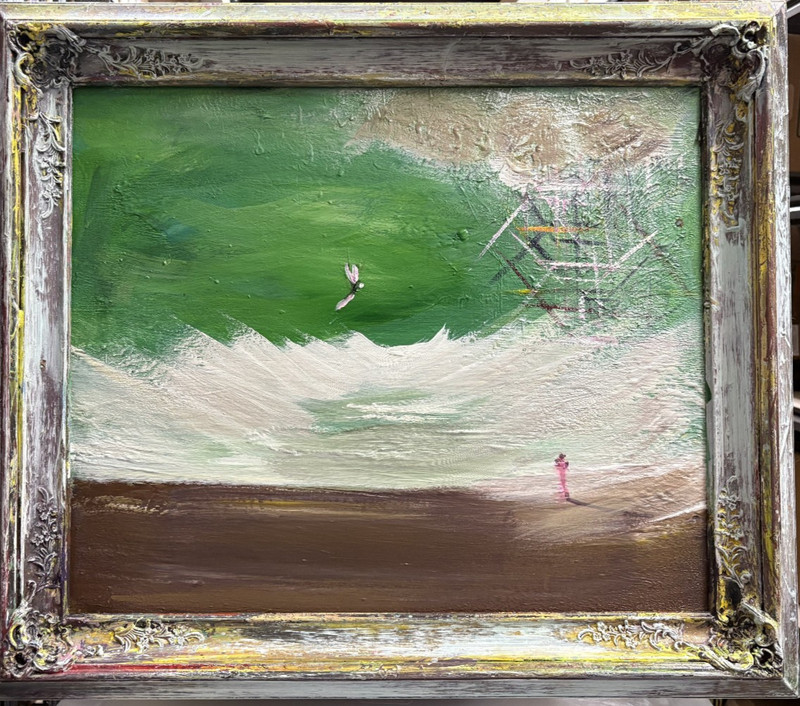 Franco The Creator Mbilizi Original FRAMED Acylic Painting 26″ x 30″ Untitled 79