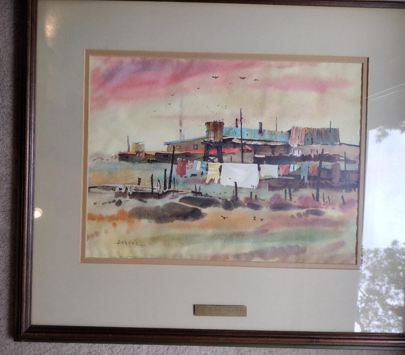 ENDRE PETER DARVAS (1946-2023) «Mondays Wash» 12″ x 16″ Watercolor Ships Free
