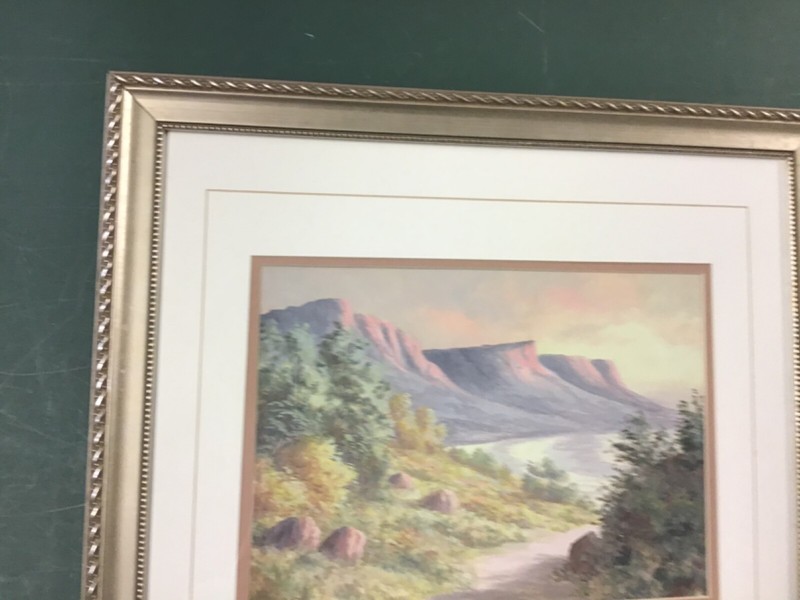 Landscape Gouache British Artist Archer Stanley? Well Framed gallery
