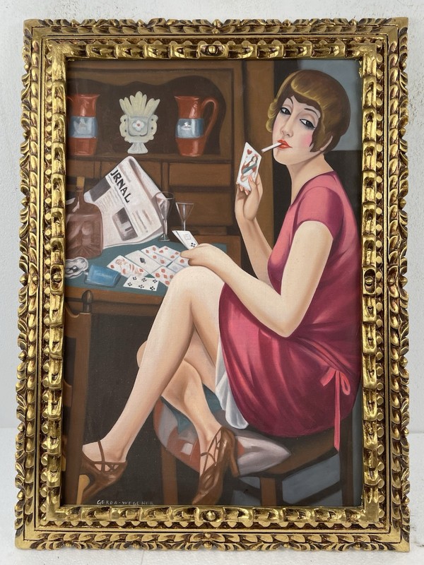 Gerda Wegener Oil On Canvas (Handmade) signed and stamped