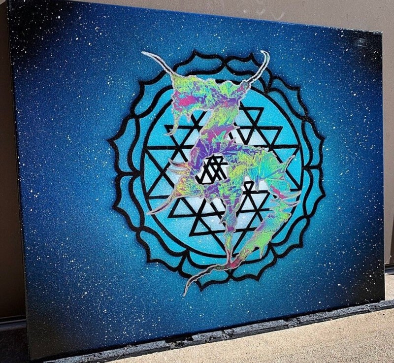 Zeds Dead Sacred Geometry Spray Paint Art – 16×20 – Stretch Canvas