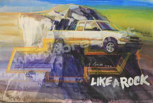“Like A Rock” Original George Bartell water and oil art