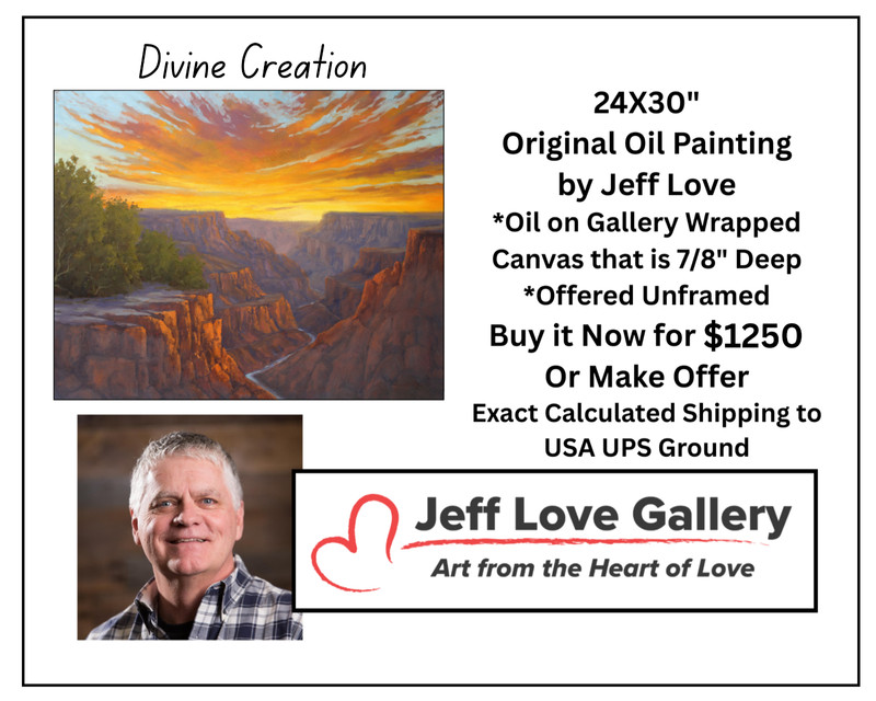 Jeff Love Art Large 24X30" Original Oil Painting Grand Canyon Sunset Landscape gallery