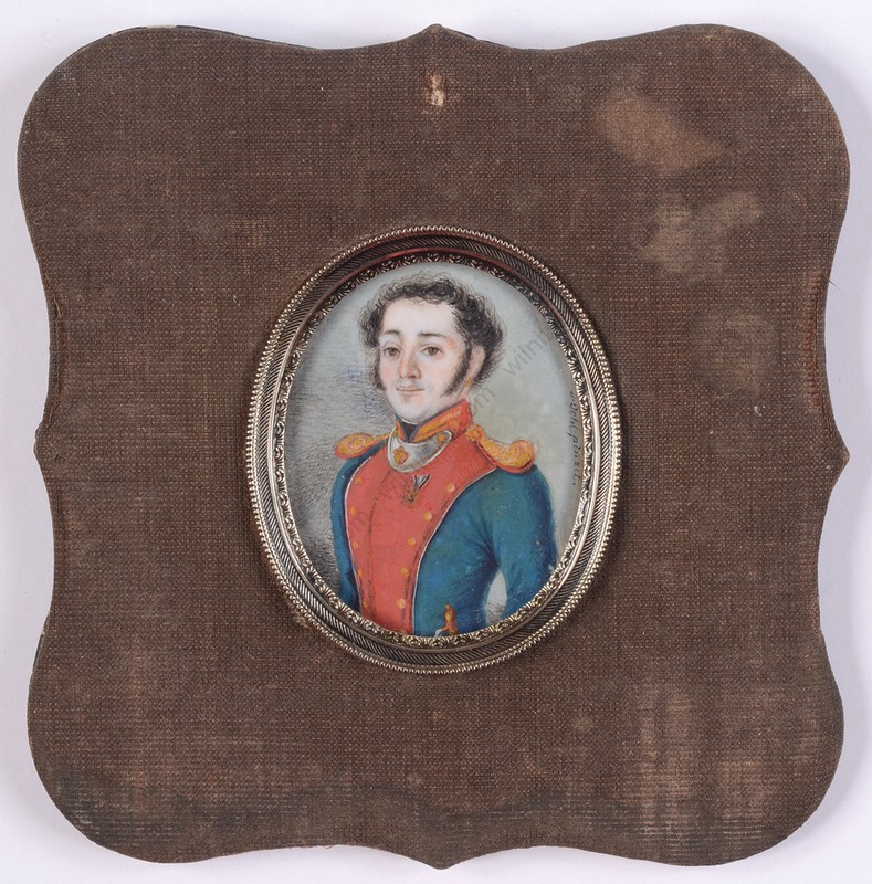 «1st Lieutenant of Bavarian 3rd (?) Infantry Regiment», miniature, early 1820s