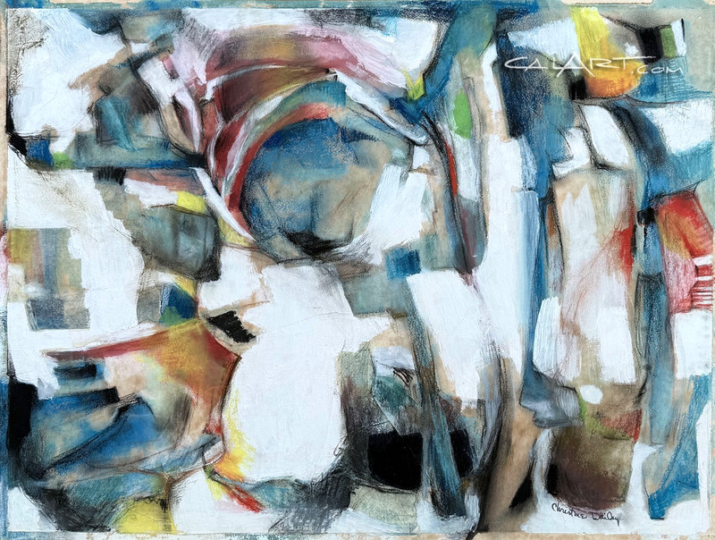 MID CENTURY PAINTING 1950'S ABSTRACT EXPRESSIONISM LOS ANGELES ARTIST gallery