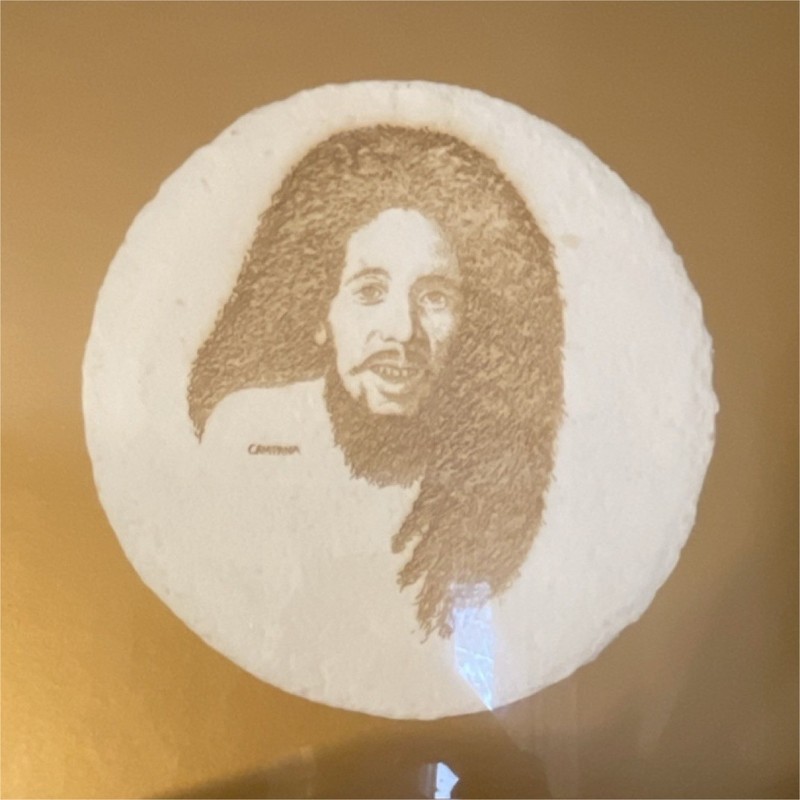 Bob Marley Portrait on Paper Tortilla