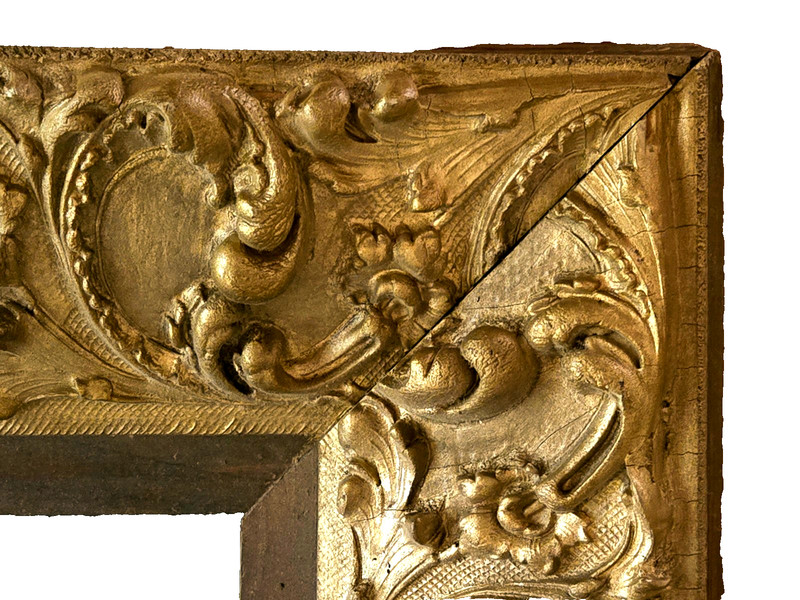 Vintage Landscape Oil Painting in Ornate Gold Frame: 17-1/2" w 15-3/4 "h-overall gallery