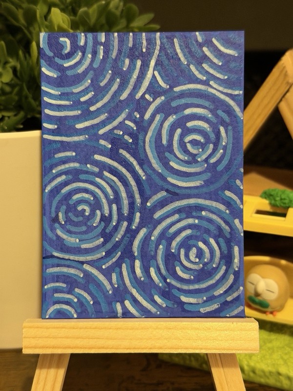 Original ACEO Abstract Landscape Nature Acrylic Pretty Collectible Artwork