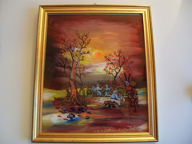 Bild von Künstler Maler inkl Bilderrahmen 1993