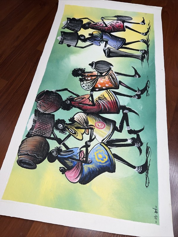 AUTHENTIC African Painting (NOT a Print or a Copy) Original African Art UNFRAMED gallery