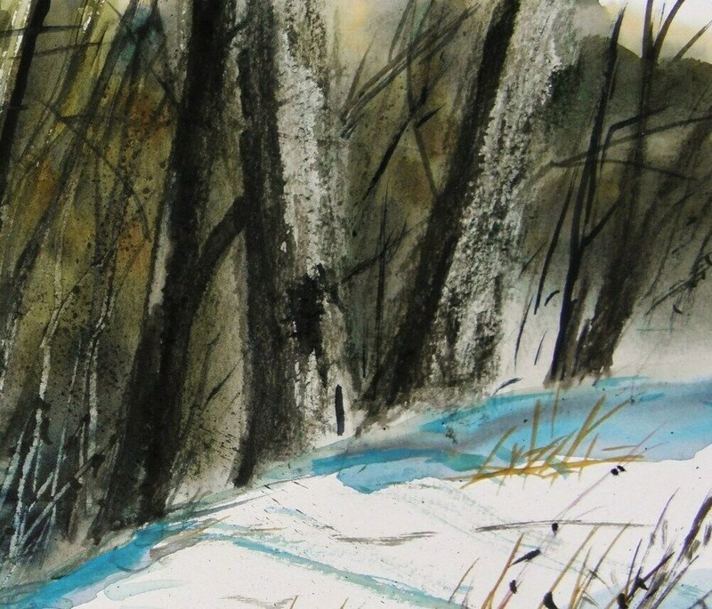ORIGINAL Landscape WATERCOLOR Painting JMW art John Williams Impressionism gallery