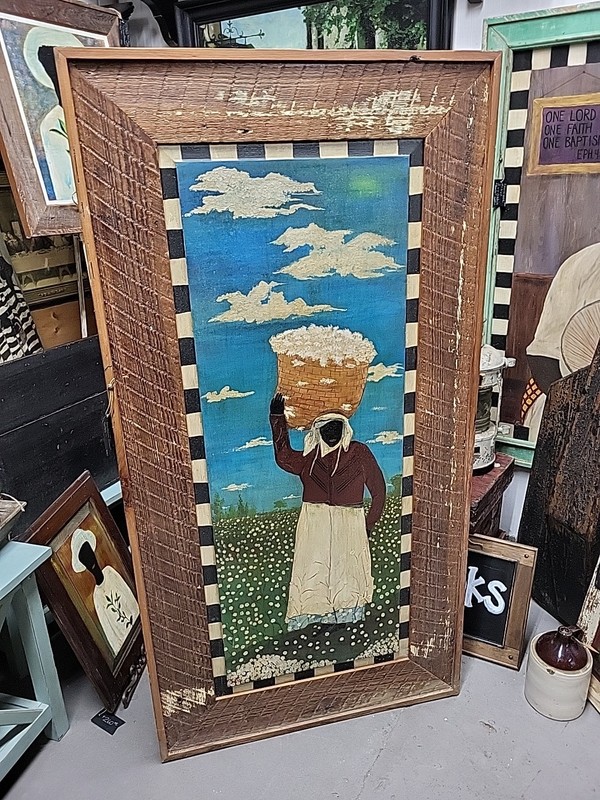 SOUTHERN SNOW Louisiana Rural Folk Art Vintage Original Black Family South