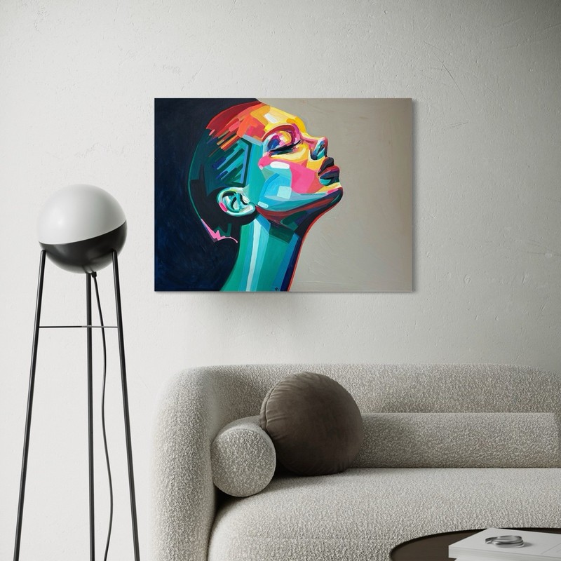 Original Acrylic Painting Abstract Woman Modern Portrait