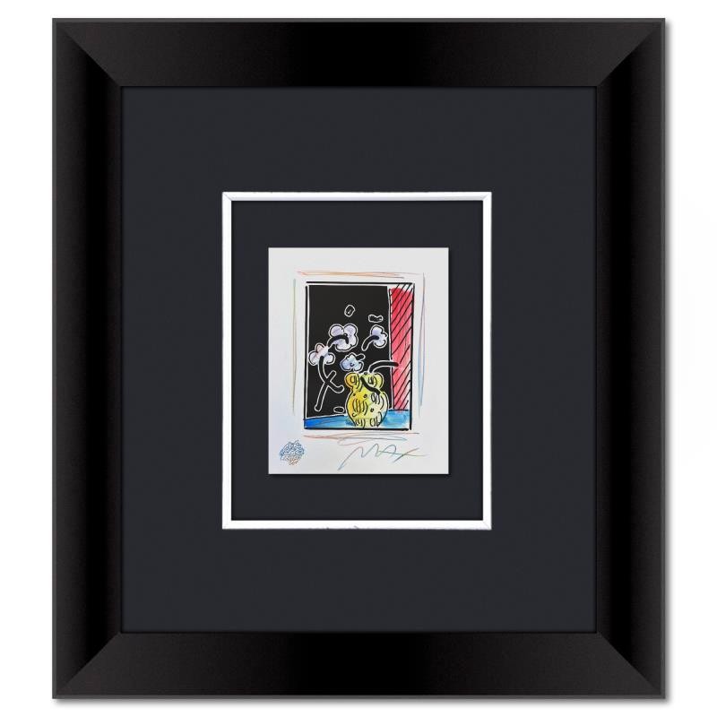 Peter Max Framed One-of-a-Kind Mixed Media Hand Signed