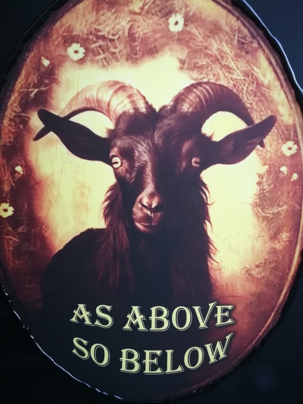 witchcraft art modern print frame witch decor black magic goat satanic portrait gallery