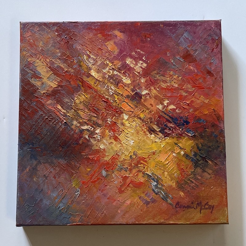 CONNIE MCCOY PAINTING CALIFORNIA San Diego ABSTRACT EXPRESSIONISM 12 INCHES