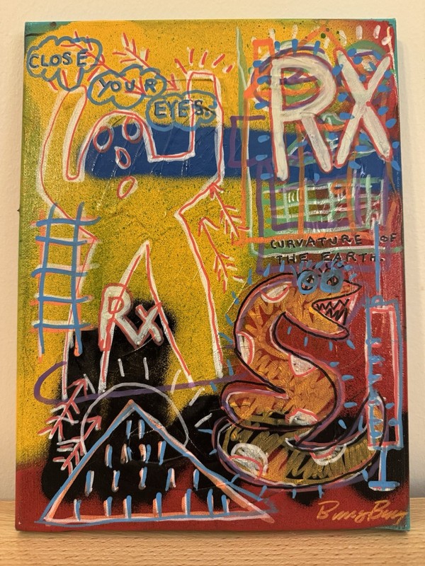 Original Acrylic Abstract Painting 12×9 Graffiti Street Pop Art