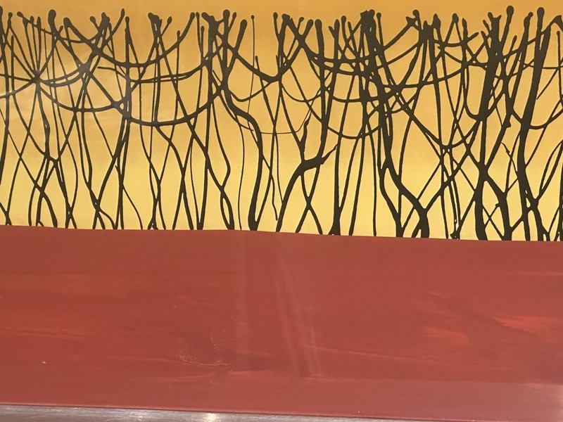Daniel Lager Reverse Painted Acrylic on Acrylic Glass 24" x 12" Hand Signed gallery