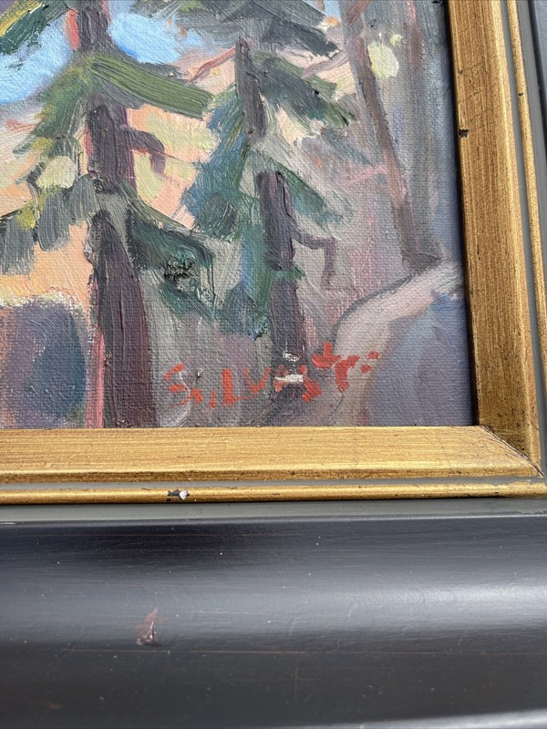 MAMMOTH Impressionism Painting Listed Landscape California Silvio Silvestri 24” gallery