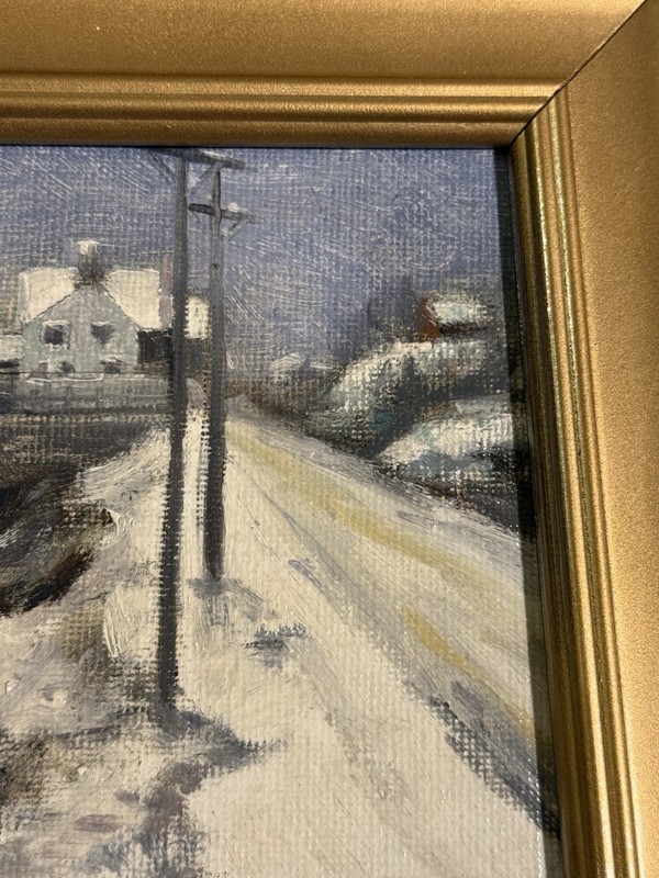 Vintage Nautical Oil on Board Winter Seascape Painting Provincetown Cape Cod gallery
