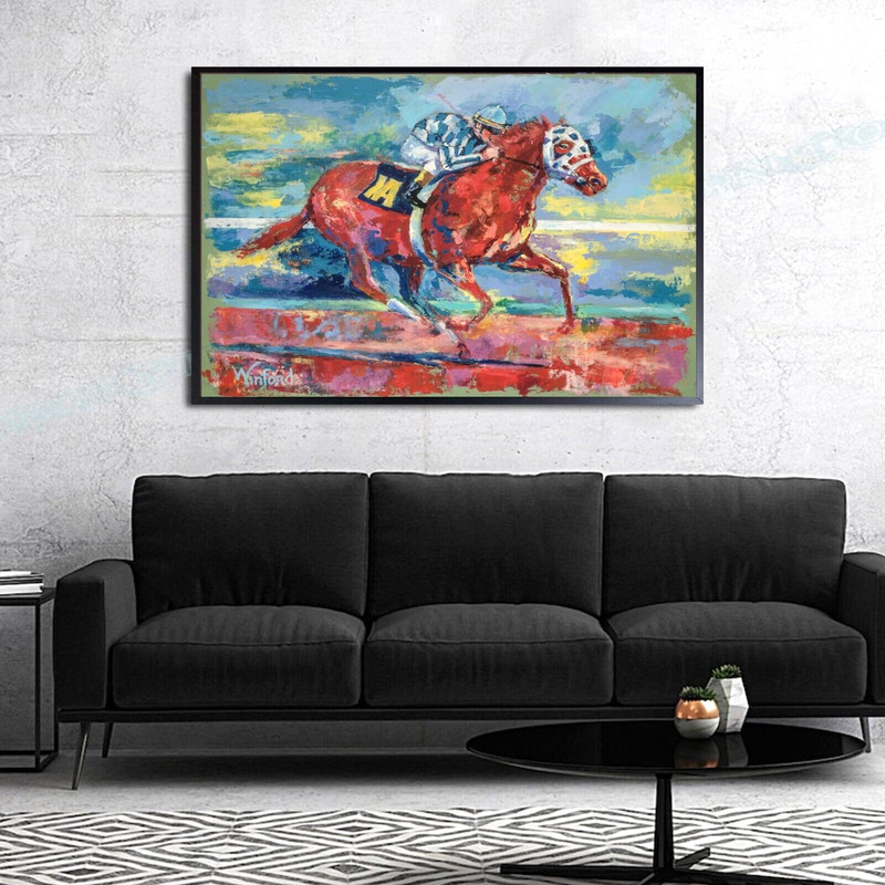 Sale SECRETARIAT Hand-Textured 24″H X 36″W Canvas Giclee Framed Was 995 Now $295