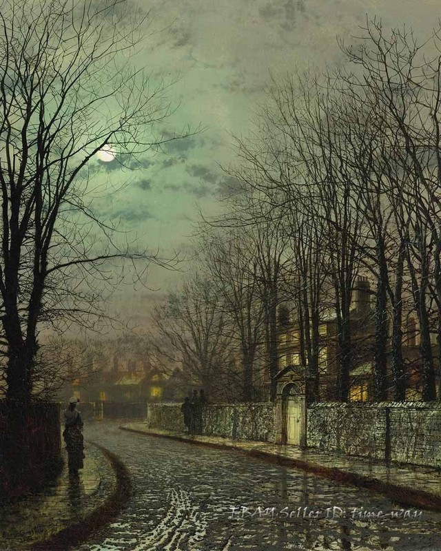 The Tryst night view Oil painting Wall art HD Giclee Printed on canvas P889