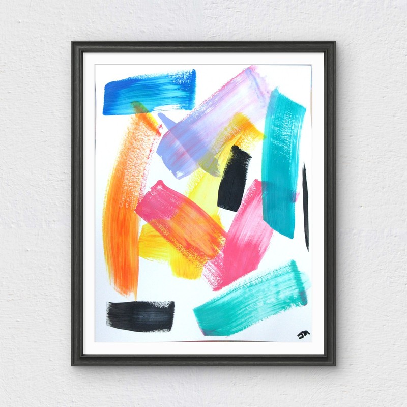 RiverRunArt 14X11 Paper Expressionism Modern Art Abstract Original