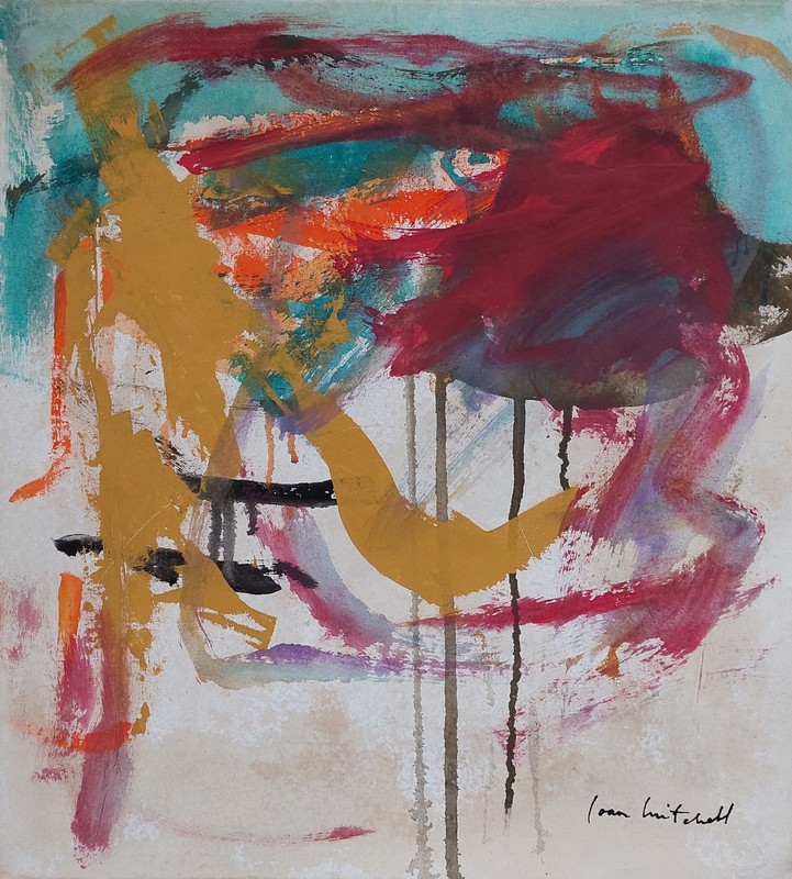 Joan Mitchell Signed Abstract Expressionist Oil Painting on Canvas – Modern Art