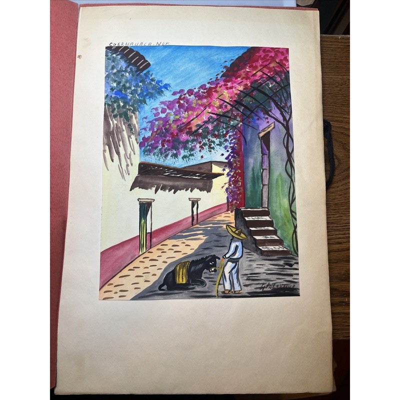 Vintage Original Painting by Rosa palestino Cuernauaca Mexico