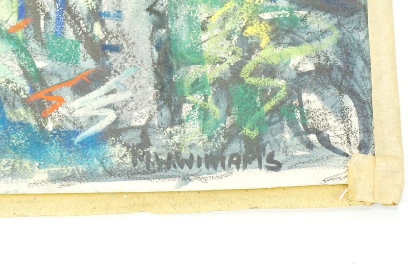 Landscape Painting Abstracted Painter M.W. Wimams 16" 1/2by 13" 3/4 Unframed gallery
