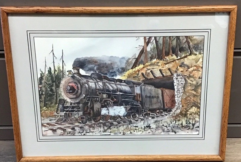 Keith Pringle Original Water Color Painting Denver & Rio Grand Western Engine