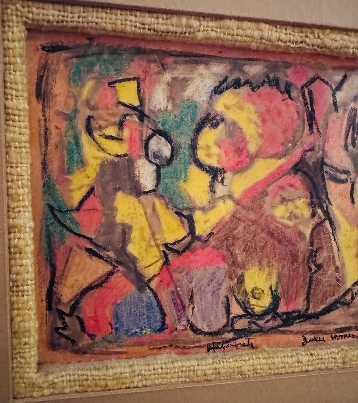 George Habergritz (1909-1998) Signed Mixed Media Painting Zulu Women East Africa gallery