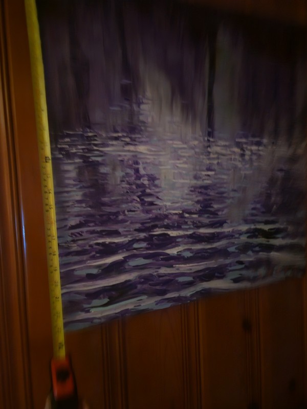 Large Purple Bayou Abstract Landscape Acrylic Painting Wood 24x24 gallery
