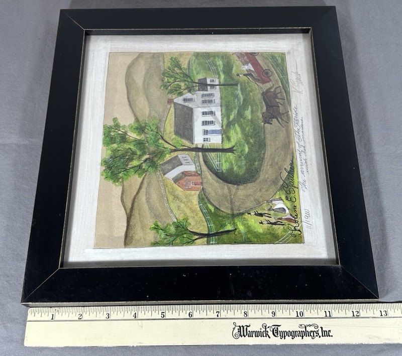 Kolene Spicher Arrival of the Bride LE Print 11/1900 Framed Folk Art 1998 gallery