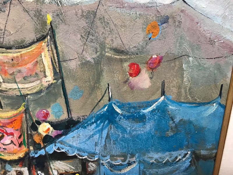 Eleanor Ingersoll Maurice framed oil painting board impressionist fair circus gallery