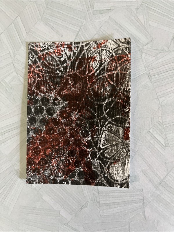Dots Swirls, abstract Artwork. ACEO Original Mixed Media Art Card, OOAK, Sale