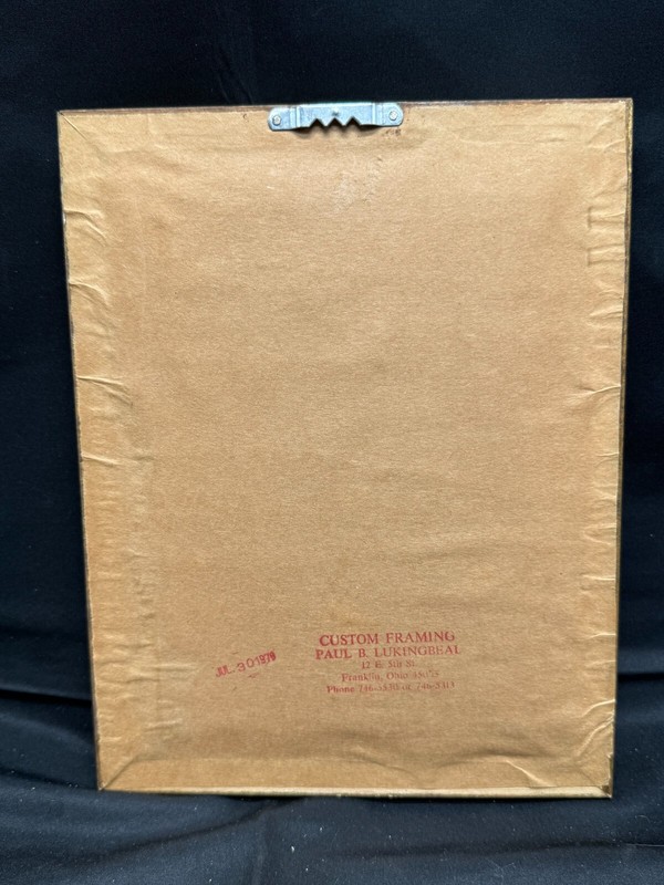 Vintage 1978 Needle Punch Embroidery Red Cardnal on Tree Branch Framed 9x7 gallery