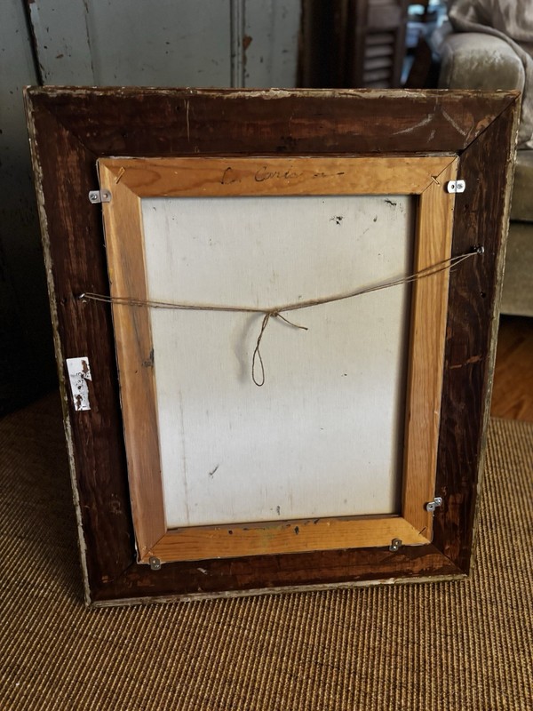 1960 NUDE signed on canvas Antique frame MOODY 22 x 26 gallery